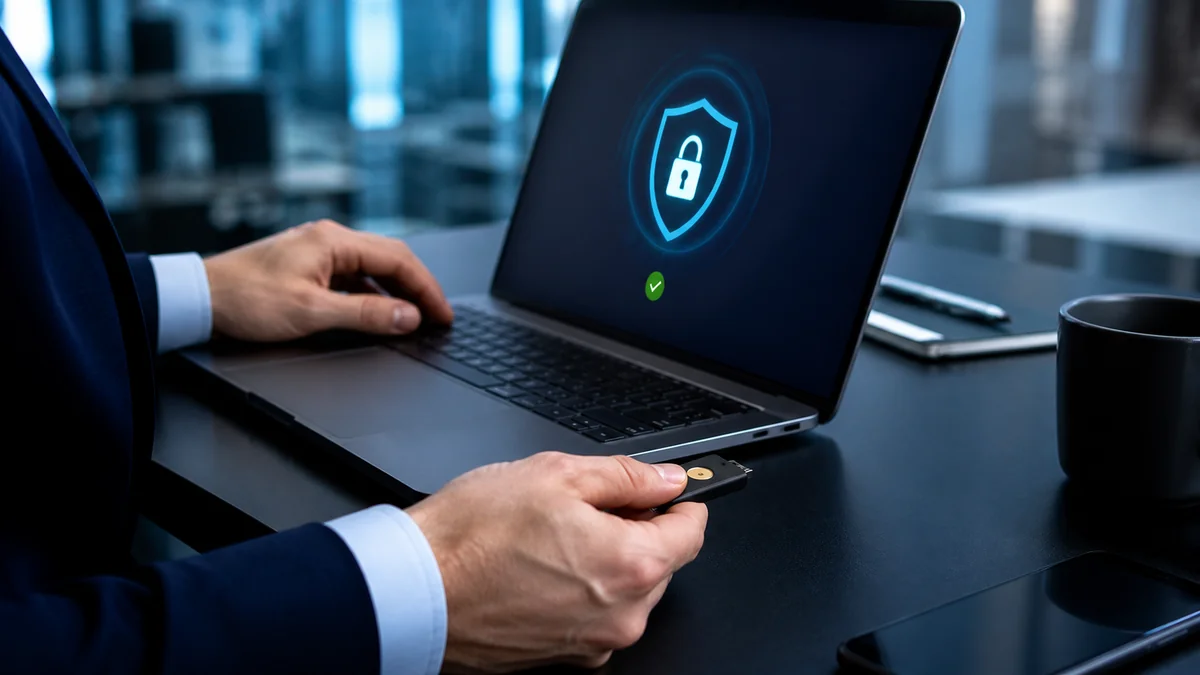 Una clave de seguridad física utilizada para la autenticación multifactorial resistente al phishing.