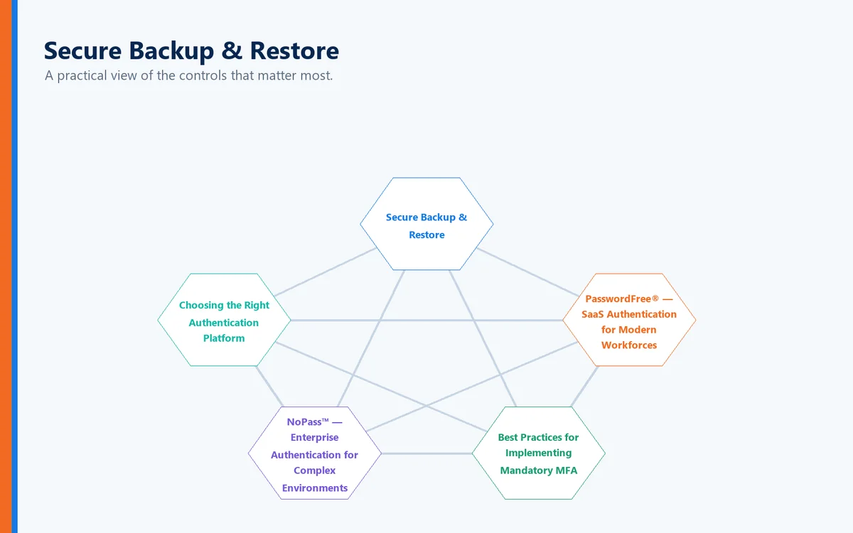 Explanatory visual for Secure Backup & Restore.