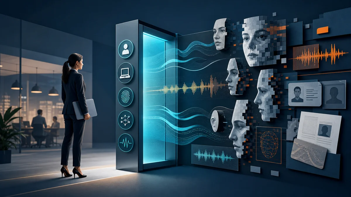 Editorial concept illustrating The New Identity Crisis: Why AI Is Forcing Us to Rethink Fraud, Authentication and Digital Trust