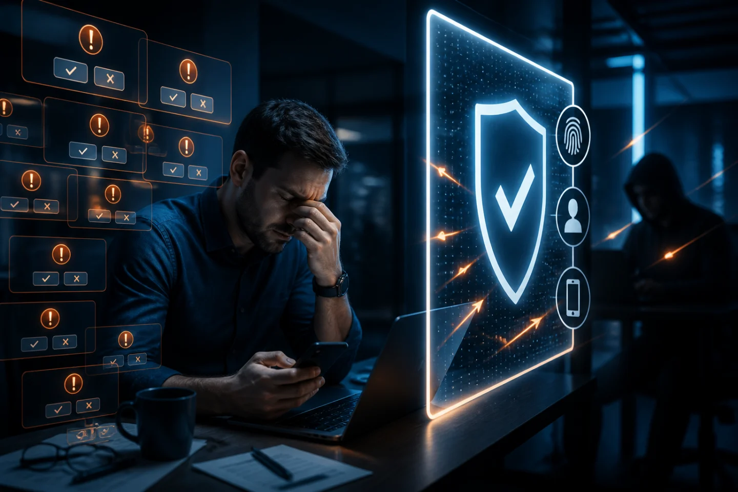 Editorial illustration for MFA Fatigue: When Too Much Authentication Becomes a Security Risk.