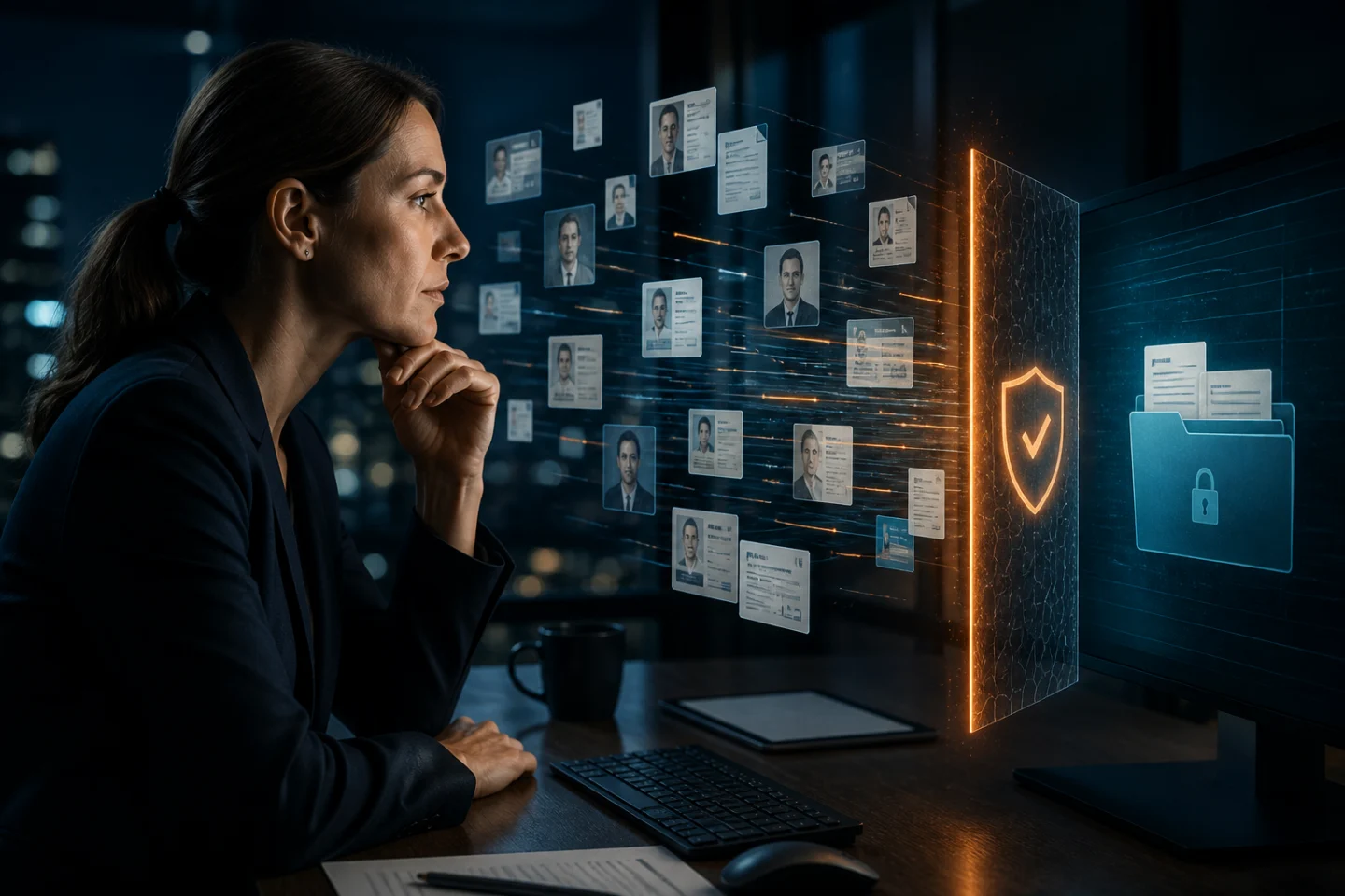 AI-generated identities and interfaces counterfeiting familiar signals of trust.